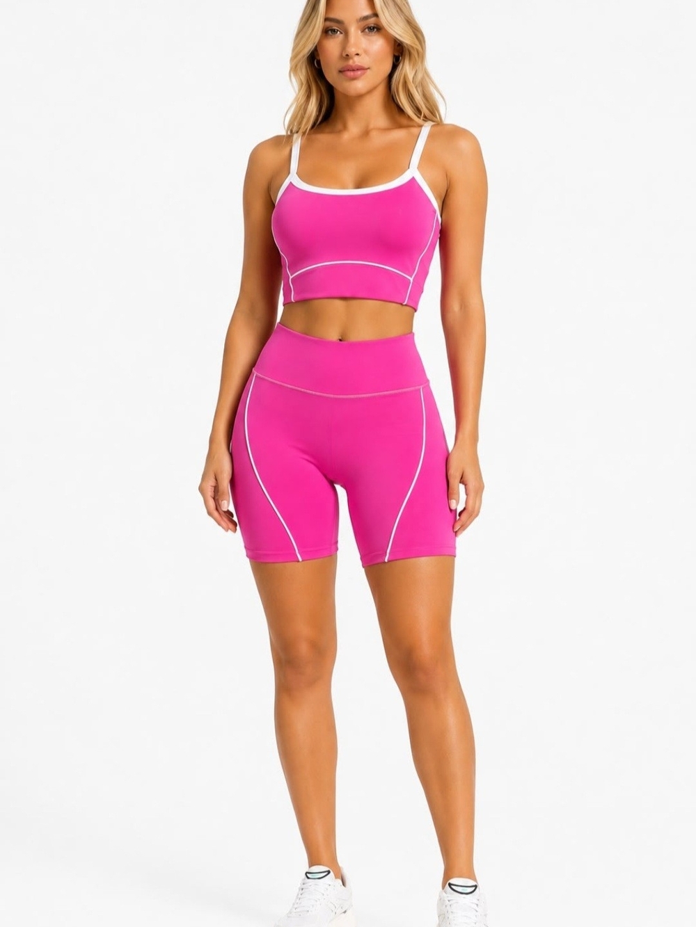 Women’s High-Waist Pink Bike Shorts